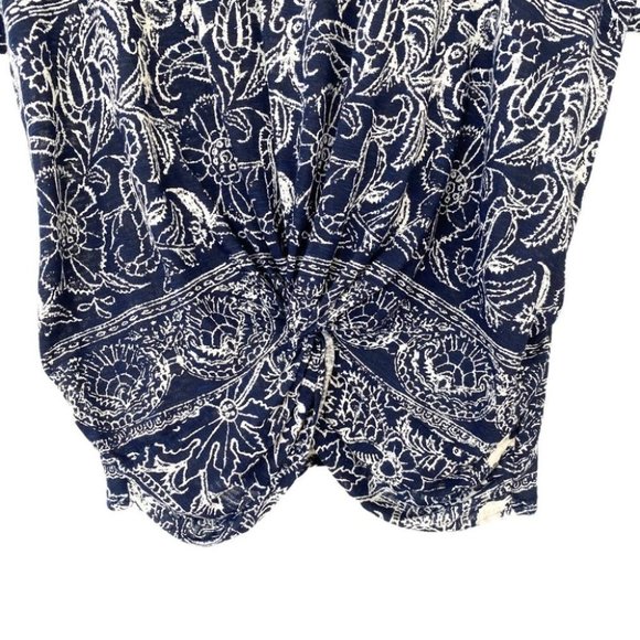 Lucky Brand dolman cut  top with crew neckline & twist at the waist - Picture 4 of 9